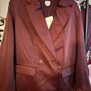 NWT a new day Rich Burgundy Women's Blazer